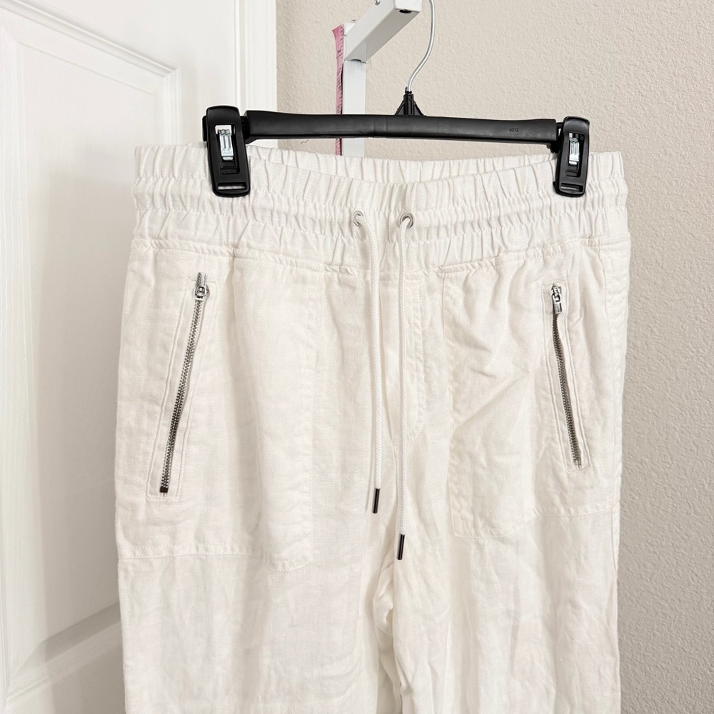 Athleta White Drawstring Jogger Pants - Picture 4 of 7